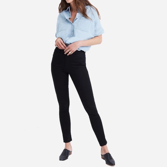 Madewell Pants - 🌸New🌸 Madewell Black Stretch Ankle Pants 26 NWT